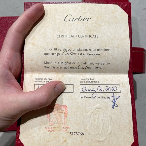 White gold Cartier LOVE ring size 54 in original packaging - Picture 3 of 7